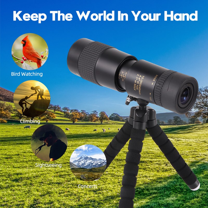 SABPACK  BAK4 monocular  Zoom Telescope  10--300x40 telescope with smart phone clip - Factory Directly