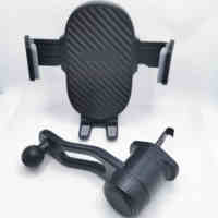 Support de téléphone de voiture classique à bas prix avec bras long, fixation sur grille d'aération, rotation flexible à 360 degrés et libération à une touche