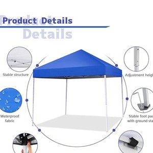 Tente de voiture universelle 3M*3M imperméable, robuste, en tissu Oxford, monocouche, empilable, portable, pour jardin, plage, toute l'année - Product Image 3