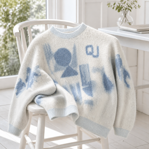 <span class=keywords><strong>Pull</strong></span> en maille de haute qualité, à <span class=keywords><strong>manches</strong></span> longues, à imprimé numérique personnalisé, en gros, pour créateurs, avec fourrure de mohair, style streetwear, marque privée - Product Image 4
