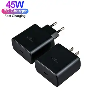 High Quality Original 45W PD Type C Super Fast Charging USB C Wall Charger 45 Watt Fast Charger For Samsung Galaxy Note 20 S20