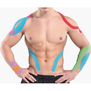 Bande de kinésiologie élastique auto-adhésive imperméable pour la physiothérapie médicale - 95% coton, 5% élasthanne - Réduit les tensions musculaires - Product Image 3