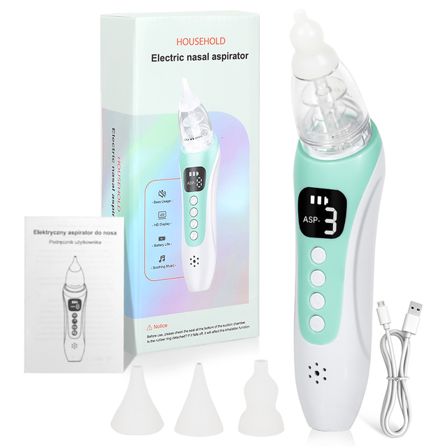 Factory Wholesale Kids Nasal Aspirator Electric Waterproof Children Nasal Aspirator Electric Nose Sucker