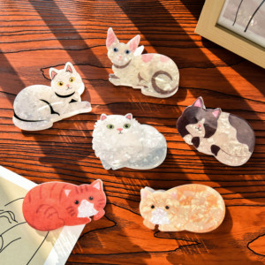 YJL pinzas para el cabello lindas de alta calidad diseño de gatito fresco señoras niñas pinzas para el cabello de acetato - Product Image 1