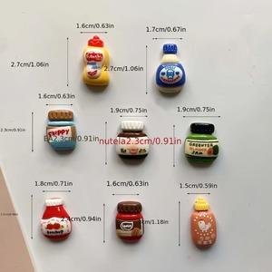8pcs Kawaii Cartoon Resin Food Fridge Magnets Cute Decorative Personalized Magnetic <b>Stickers</b> for Refrigerator Locker Cabinet - Product Image 2