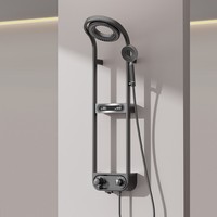 Nouveau design, panneau de douche mural intelligent étanche en chrome brossé dissimulé pour appartement, avec fonction de massage doux