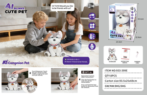 Jouet intelligent IA Deepseek, chiot en peluche mignon qui aboie et cligne des yeux, jouet interactif vocal <span class=keywords><strong>Tamagotchi</strong></span>, cadeau pour fille - Product Image 2