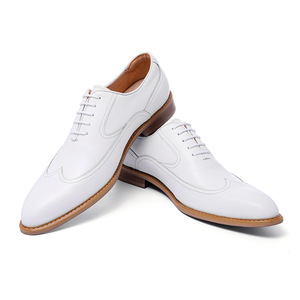 2026 New Luxury White Leather Men's Business Formal Business Casual English Pointed <b>Toe</b> Oxford Shoes Men's Shoes - Product Image 4