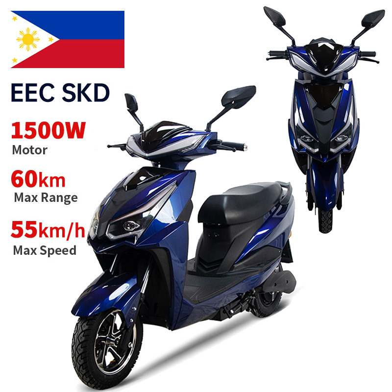 Philippines best selling 1000-1500W electric racing motorcycle SKD 2 wheel sport electric scooter