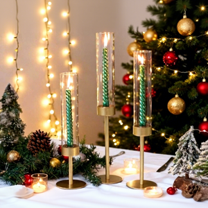 <span class=keywords><strong>Set</strong></span> Lilin Gaya Eropa Nordik dengan Penutup Kaca Buatan Tangan Warna Emas untuk Dekorasi Meja Ruang Tamu, Kamar Tidur, dan Pernikahan - Product Image 3