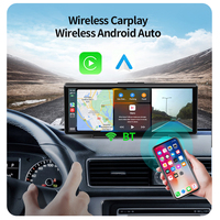 10.26 pouces voiture stéréo écran tactile double caméra 1080P WiFi GPS enregistreur vidéo Dash Cam sans fil CarPlay Android Auto