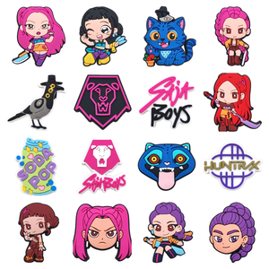 Charm de PVC al por Mayor con Diseño de Personajes de Kpop Demon Hunters para Zapatos <span class=keywords><strong>Crocs</strong></span>, Decoraciones Lindas Unisex, Accesorios DIY, <span class=keywords><strong>Pins</strong></span> - Product Image 4