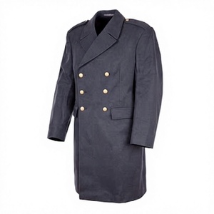 Manteau long en laine imperméable pour homme, à double boutonnage, col rabattu, manches longues, boutons sur le devant - Product Image 3
