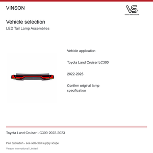 Conjunto de luces traseras LED (par) para Toyota Land Cruiser LC300 2022-2023 Configuración fotografiada - Product Image 5