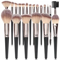 Ensemble de 3 à 20 pinceaux de maquillage pour les yeux, pour fond de teint, fard à paupières, blush, illuminateur, correcteur doux et moelleux, Kabuki, beauté féminine