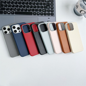 Coques de téléphone Lichicase <span class=keywords><strong>en</strong></span> <span class=keywords><strong>cuir</strong></span> à motif uni pour Honor 600 Lite 500, étui de protection pour appareil photo intelligent - Product Image 1