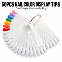 Kit d'échantillons de vernis à ongles haut de gamme, avec plateau à anneaux renforcé double face, embouts de test rainurés empilables, et étui de voyage pour rangement et présentation
