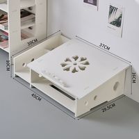 Rallonge de hauteur pour ordinateur portable Organisateur de bureau Support de moniteur de bureau pour dortoir Support de rangement pour bureau d'ordinateur