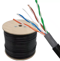 Cable de Red UTP Cat5E de Cobre Desnudo/CCA OUFU, 4 Pares, 1000m, 23AWG, Cable de Red RJ45 CAT6 de 24AWG para Interiores/Exteriores