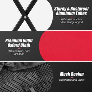 150 볼 용량 휴대용 롤링 테니스 피클볼 호퍼와 접이식 알루미늄 프레임 패들 볼 카트 - Product Image 3