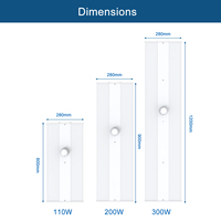 Lámpara Lineal de Alta Potencia de 110W y 2 Pies, 200lm/W, ETL DLC 6.0, 4000-5000K Ajustable, Garantía de 5 Años, Iluminación para Hangares de Aviones