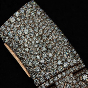 Cadena Cubana de <span class=keywords><strong>Oro</strong></span> Rosa de 20MM de Ancho con Diamantes de Moissanita Elevados para <span class=keywords><strong>Hombre</strong></span>, Joyería Clásica - Product Image 6
