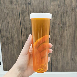 <strong>Plastic</strong> Pill Bottles with Child Resistant Caps Medicine <strong>Containers</strong> Reversible Vials Dual Purpose <strong>Lid</strong> - Product Image 2