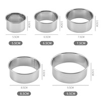 2025 nouveaux outils de gâteau ronds en acier inoxydable moule à Biscuit et moule de coupe de peau de boulette pour Gadget de cuisson de cuisine et cuisson