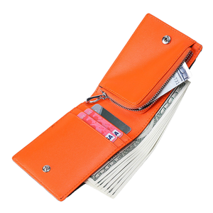 Portefeuille en cuir de vachette naturel de qualité supérieure pour hommes et femmes, avec surface teinte à la main et plusieurs emplacements pour cartes - Product Image 1