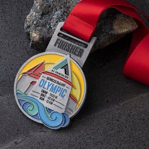 Medalla de Metal Personalizada de Alta Calidad con Logotipo de León Grabado con Láser y Bañado en Oro, Impresión UV, Cintas y Diseño Gratuito - Product Image 2