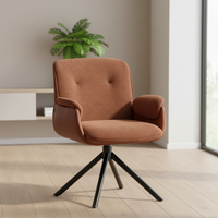 Fauteuils de salle à manger pivotants et inclinables en velours et lin modernes, confortables pour la maison, le bureau, le salon, l'appartement, écologiques