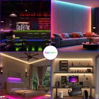 Lampu Strip LED COB RGBW Fleksibel DC24V 12mm 784Leds/m, Warna Putih Hangat Merah Biru, Pencahayaan Linear Tira untuk Ruangan Bar UL, Promo CART Hot Sale