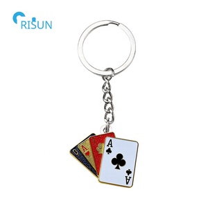 Porte-clés personnalisés de qualité en forme de cœur, de pique, d'as, de <span class=keywords><strong>club</strong></span>, de diamant, porte-clés personnalisés en forme de pique - Product Image 4