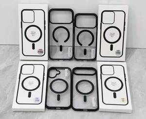 Populaire TPU Acrylique Clair Magnétique Téléphone étui pour iphone 17 Pro Max 17 Air 16 15 Pro Max 14 13 12 Mode Antichoc Couverture Orange - Product Image 5