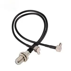 F Female Naar 2x TS9 Mannelijke Haakse Kabel Y Type TS9 F Splitter Combiner RG174 Jumper Pigtail 3G/4G Antenne Verlengkabel