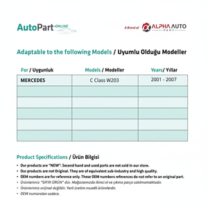 ชุดซ่อมช่องระบายอากาศสำหรับ Mercedes C Class W203 - Product Image 1