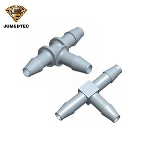 Conector de 3 vías tipo T de PP-Nylon con púas, de 3/32 a 1/4 pulgadas, en blanco y negro, desviador de manguera flexible para fontanería y transferencia de fluidos - Product Image 3