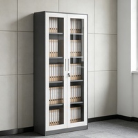 Muebles de Oficina Modernos, Archivadores Metálicos de Color Simple con Borde Delgado para el Hogar, la Escuela o el Taller, Armarios de Almacenamiento de Paneles de Acero