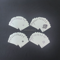 Kartu bermain kertas Premium dek Poker timah ungu Logo kustom kartu permainan kertas Premium UNTUK keluarga untuk pertunjukan sulap