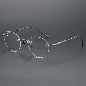 Lunettes de luxe sans monture vintage tendance Porte Lunette Sans Monture De Luxe Lunettes pour hommes en titane Lunettes de vue en ligne - Product Image 4