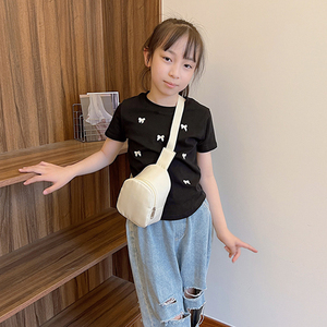 Wholesale Children's <b>Bag</b> 2026 Solid Color <b>Nylon</b> Lightweight Weight Reducing Small <b>Bag</b> for Girls, Single <b>Shoulder</b> Diagonal Cross - Product Image 5