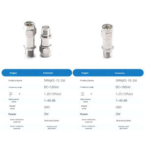 Atenuador RF de 6/8/12/18G, 2W/5W/10W, 3/10/20/60dB, Coaxial Fijo - Product Image 3