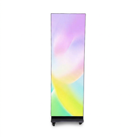 Écran LED haute définition GOB Film, support au sol intérieur, couleur bleu clair, écran couleur intégrale