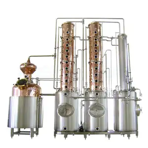 GHO 1000lt Equipo de destilación de alcohol de acero inoxidable Gin Whisky Venta caliente Destilería Fabricación Plantas Granjas Uso doméstico