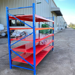 Estantería de metal de <span class=keywords><strong>4</strong></span> niveles personalizada, estantería de larga duración, estantería de almacenamiento, estantes de acero - Product Image 5