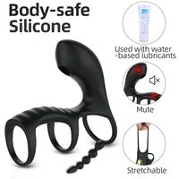 Großhandel Silikon Penisring & Analplug Kabellose Fernbedienung Vibrationsstimulator für Männer Erwachsenenprodukte