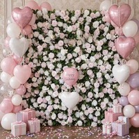 Panneau mural floral Loyan Flower FL084 8ft x 8ft, toile de fond de mariage avec roses rouges, décorations florales en soie style 3D
