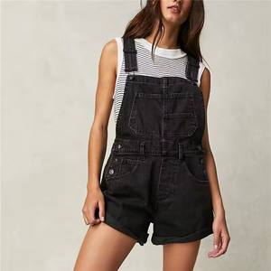 King Mcgreen Star Cowboy Strap Jumpsuit Shorts Denim Bolsillo suelto Correa para el hombro Jeans Overoles para mujeres <span class=keywords><strong>Ropa</strong></span> de mujer <span class=keywords><strong>juvenil</strong></span> - Product Image 4
