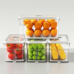 Boîtes de rangement en plastique pour cuisine Proins, organisateur de réfrigérateur et congélateur avec couvercle et poignée, vente en gros - Product Image 6