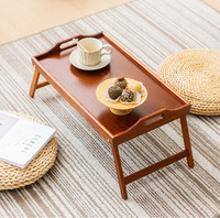 Nouvelle conception de tables pliantes en bois multifonctionnelles pour la maison, la chambre à coucher, bureau pliable pour ordinateur, vente en gros
